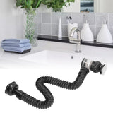 Integrated Wash Basin Sink Drain Pipe Stainless Steel Expandable Flexible Sink Drain Pipe