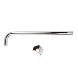 Shower Arm Pipe 50m Total Length 20mm Diameter Round Stainless Steel Chrome Plated Rust Resistance Shower Head Arm - Top-Down View