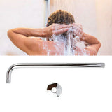 Shower Arm Pipe 50m Total Length 20mm Diameter Round Stainless Steel Chrome Plated Rust Resistance Shower Head Arm