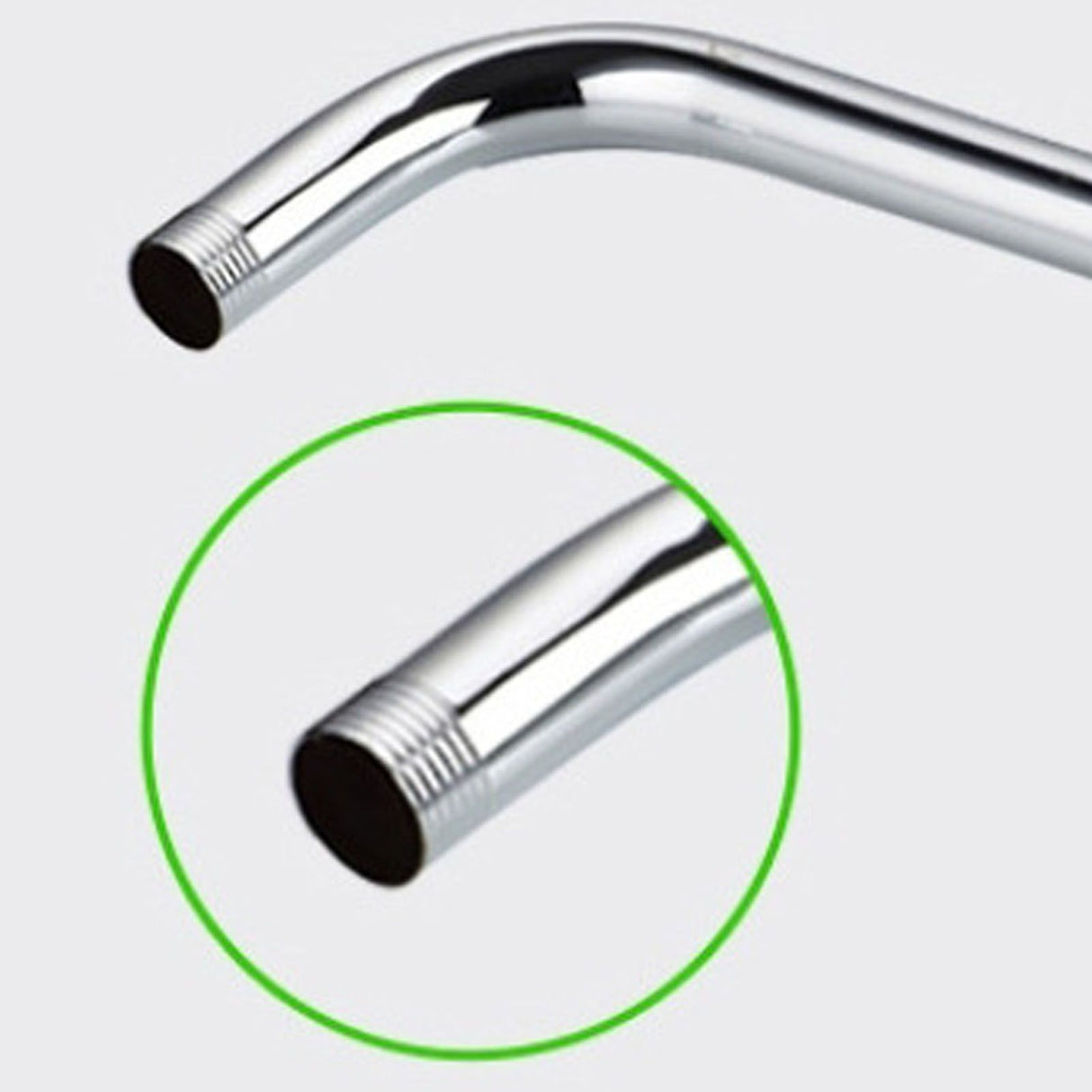 Shower Arm Pipe 50m Total Length 20mm Diameter Round Stainless Steel Chrome Plated Rust Resistance Shower Head Arm