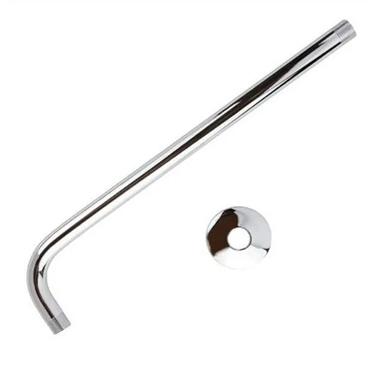 Shower Arm Pipe 50m Total Length 20mm Diameter Round Stainless Steel Chrome Plated Rust Resistance Shower Head Arm