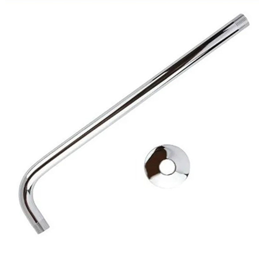 Shower Arm Pipe 50m Total Length 20mm Diameter Round Stainless Steel Chrome Plated Rust Resistance Shower Head Arm