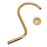 Stainless Steel S Shaped Raised Shower Arm and Flange NPT Brushed Gold Shower Head Extension Arm