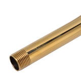 Stainless Steel S Shaped Raised Shower Arm and Flange NPT Brushed Gold Shower Head Extension Arm - Extra Image