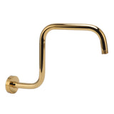 Shower Extension Arm Stainless Steel High Rise Shower Arm with Flange Wall Mounted Shower Head Riser Pipe Gold