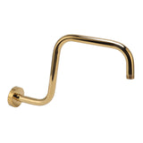 Shower Extension Arm Stainless Steel High Rise Shower Arm with Flange Wall Mounted Shower Head Riser Pipe Gold