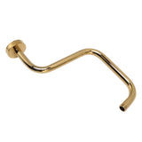 Shower Extension Arm Stainless Steel High Rise Shower Arm with Flange Wall Mounted Shower Head Riser Pipe Gold