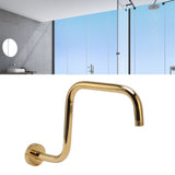 Shower Extension Arm Stainless Steel High Rise Shower Arm with Flange Wall Mounted Shower Head Riser Pipe Gold