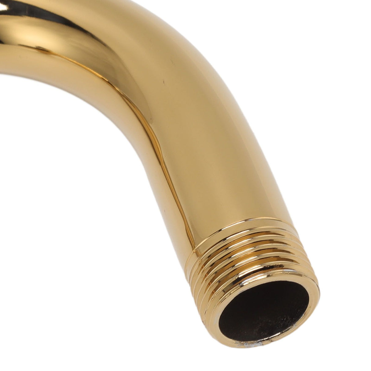 Shower Extension Arm Stainless Steel High Rise Shower Arm with Flange Wall Mounted Shower Head Riser Pipe Gold