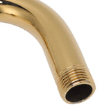 Shower Extension Arm Stainless Steel High Rise Shower Arm with Flange Wall Mounted Shower Head Riser Pipe Gold