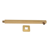 Wall Mounted Shower Arm Stainless Steel Quadrate Shower Head Extension Arm Shower Arm Pipe Gold