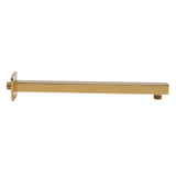 Wall Mounted Shower Arm Stainless Steel Quadrate Shower Head Extension Arm Shower Arm Pipe Gold