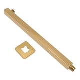 Wall Mounted Shower Arm Stainless Steel Quadrate Shower Head Extension Arm Shower Arm Pipe Gold