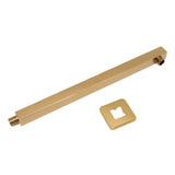 Wall Mounted Shower Arm Stainless Steel Quadrate Shower Head Extension Arm Shower Arm Pipe Gold