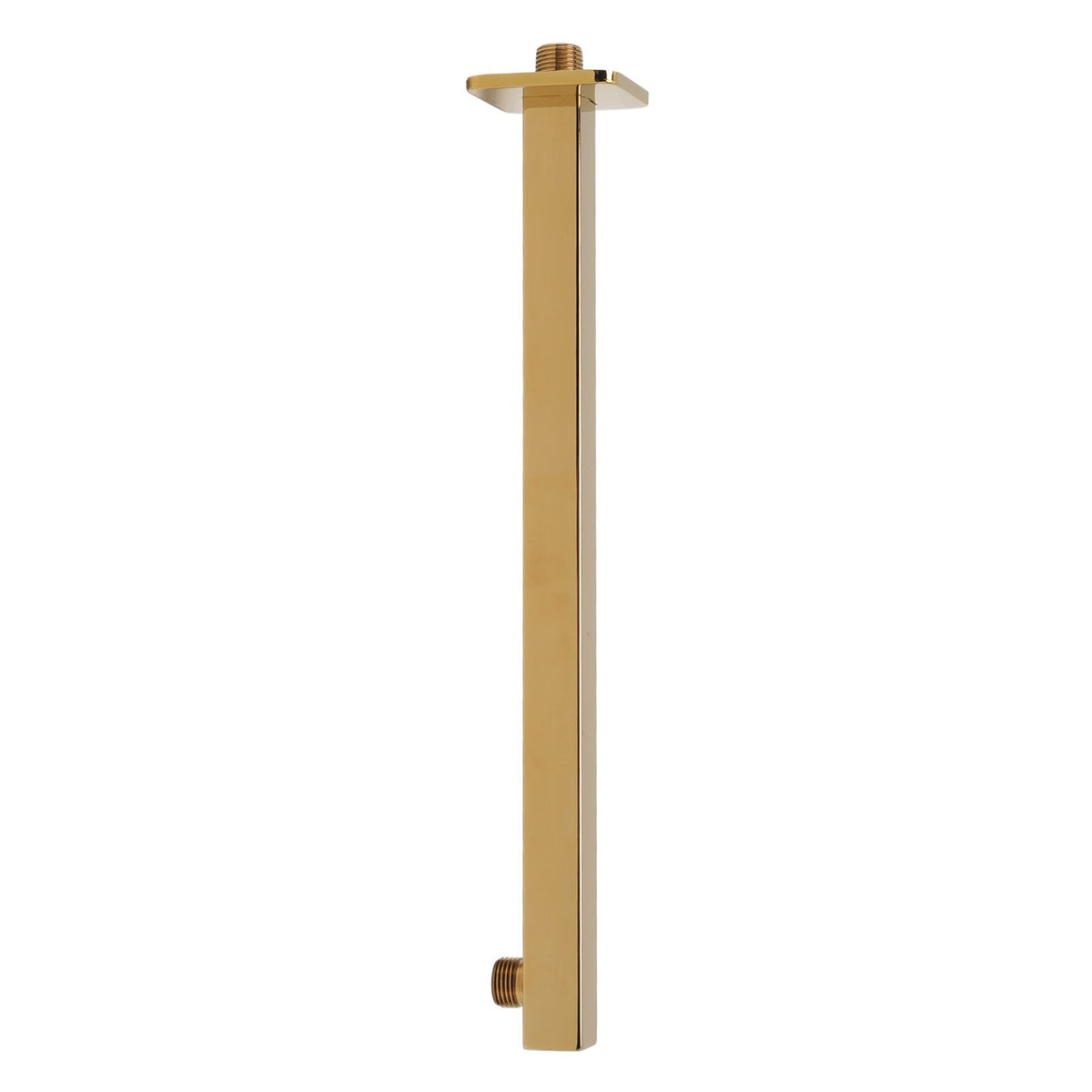 Wall Mounted Shower Arm Stainless Steel Quadrate Shower Head Extension Arm Shower Arm Pipe Gold