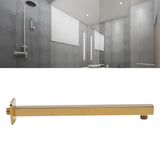 Wall Mounted Shower Arm Stainless Steel Quadrate Shower Head Extension Arm Shower Arm Pipe Gold