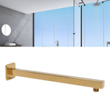 Wall Mounted Shower Arm Stainless Steel Quadrate Shower Head Extension Arm Shower Arm Pipe Gold