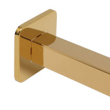 Wall Mounted Shower Arm Stainless Steel Quadrate Shower Head Extension Arm Shower Arm Pipe Gold