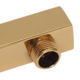 Wall Mounted Shower Arm Stainless Steel Quadrate Shower Head Extension Arm Shower Arm Pipe Gold