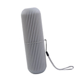 Toothbrush Cup Case Multifunctional Portable Plastic Toothbrush Toothpaste Case Box for Travel Camping Gray