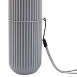 Toothbrush Cup Case Multifunctional Portable Plastic Toothbrush Toothpaste Case Box for Travel Camping Gray - Close-Up Angle
