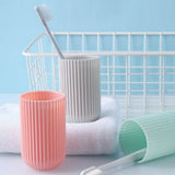 Toothbrush Cup Case Multifunctional Portable Plastic Toothbrush Toothpaste Case Box for Travel Camping Gray - Extra Image
