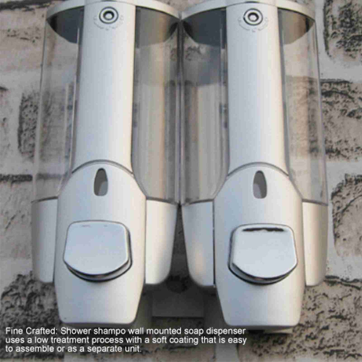 2pcs Shower Shampoo Dispenser Multipurpose Wall Mounted Soap Dispenser for Home Kitchen Bathroom 350ml