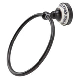 Towel Ring Bathroom Wall Mounted Stand Holder Rack Antique Brass Porcelain Accessories
