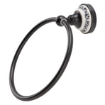 Towel Ring Bathroom Wall Mounted Stand Holder Rack Antique Brass Porcelain Accessories