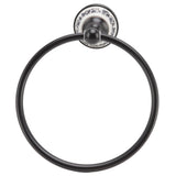 Towel Ring Bathroom Wall Mounted Stand Holder Rack Antique Brass Porcelain Accessories - Top-Down View