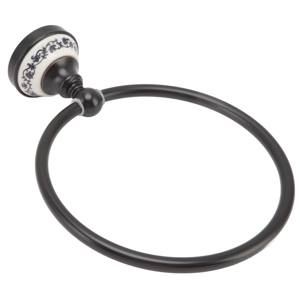 Towel Ring Bathroom Wall Mounted Stand Holder Rack Antique Brass Porcelain Accessories