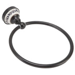 Towel Ring Bathroom Wall Mounted Stand Holder Rack Antique Brass Porcelain Accessories