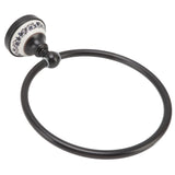 Towel Ring Bathroom Wall Mounted Stand Holder Rack Antique Brass Porcelain Accessories - 45-Degree Angle