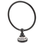 Towel Ring Bathroom Wall Mounted Stand Holder Rack Antique Brass Porcelain Accessories