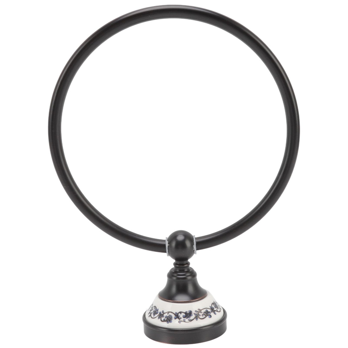Towel Ring Bathroom Wall Mounted Stand Holder Rack Antique Brass Porcelain Accessories