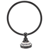 Towel Ring Bathroom Wall Mounted Stand Holder Rack Antique Brass Porcelain Accessories