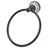 Towel Ring Bathroom Wall Mounted Stand Holder Rack Antique Brass Porcelain Accessories