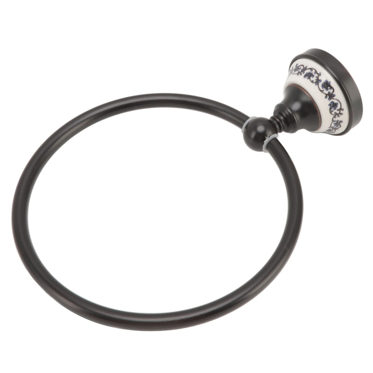 Towel Ring Bathroom Wall Mounted Stand Holder Rack Antique Brass Porcelain Accessories