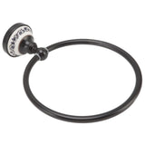 Towel Ring Bathroom Wall Mounted Stand Holder Rack Antique Brass Porcelain Accessories - Extra Image