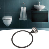 Towel Ring Bathroom Wall Mounted Stand Holder Rack Antique Brass Porcelain Accessories - Extra Image