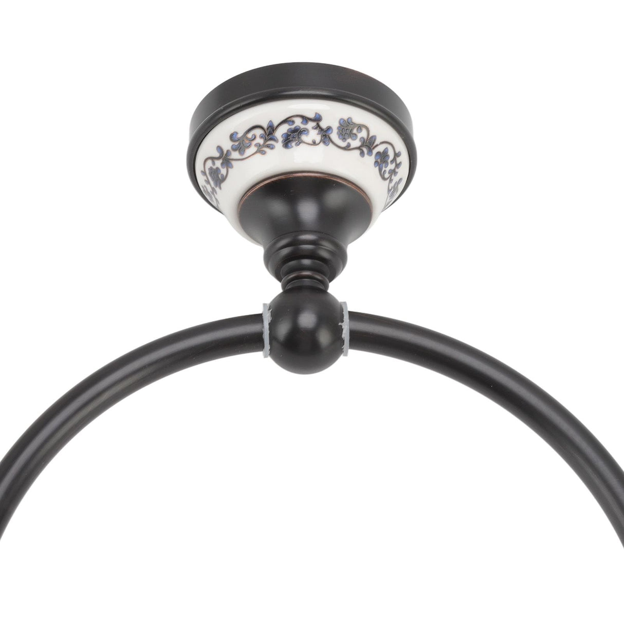 Towel Ring Bathroom Wall Mounted Stand Holder Rack Antique Brass Porcelain Accessories