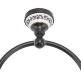 Towel Ring Bathroom Wall Mounted Stand Holder Rack Antique Brass Porcelain Accessories