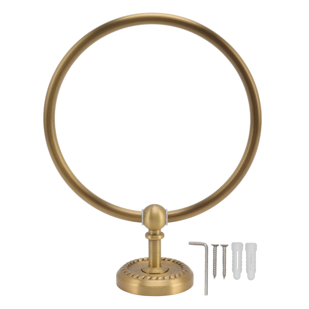 Towel Ring Antique Style Brass Stainless Steel High Hardness Durable Rustproof Hand Towel Holder for Bathroom