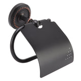 Wall Mounted Rolling Tissue Hanger Ancient Twist Roll Paper Holder for Bathroom Kitchen Under Cabinet Black