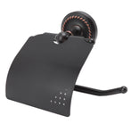 Wall Mounted Rolling Tissue Hanger Ancient Twist Roll Paper Holder for Bathroom Kitchen Under Cabinet Black