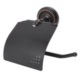 Wall Mounted Rolling Tissue Hanger Ancient Twist Roll Paper Holder for Bathroom Kitchen Under Cabinet Black - 45-Degree Angle