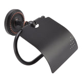 Wall Mounted Rolling Tissue Hanger Ancient Twist Roll Paper Holder for Bathroom Kitchen Under Cabinet Black