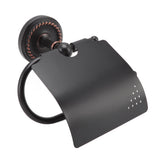 Wall Mounted Rolling Tissue Hanger Ancient Twist Roll Paper Holder for Bathroom Kitchen Under Cabinet Black