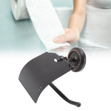 Wall Mounted Rolling Tissue Hanger Ancient Twist Roll Paper Holder for Bathroom Kitchen Under Cabinet Black