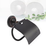 Wall Mounted Rolling Tissue Hanger Ancient Twist Roll Paper Holder for Bathroom Kitchen Under Cabinet Black - Extra Image